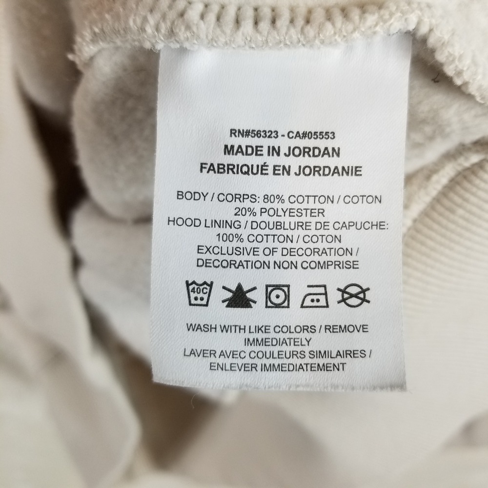 Nike Solo Central Swoosh Fleece Hoodie Men Sz L Oatmeal Oversize DA0315-141 - Picture 4 of 7